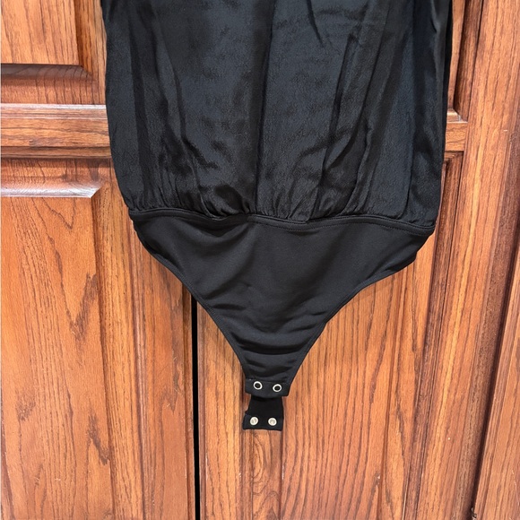 Express Black Ruffled Bodysuit - Picture 2 of 5